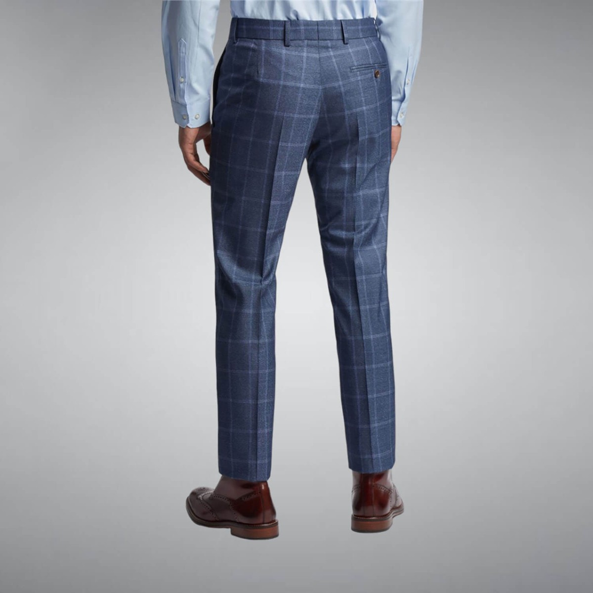 blue check pant