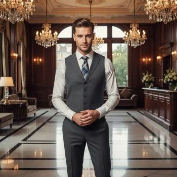 gray vest for men