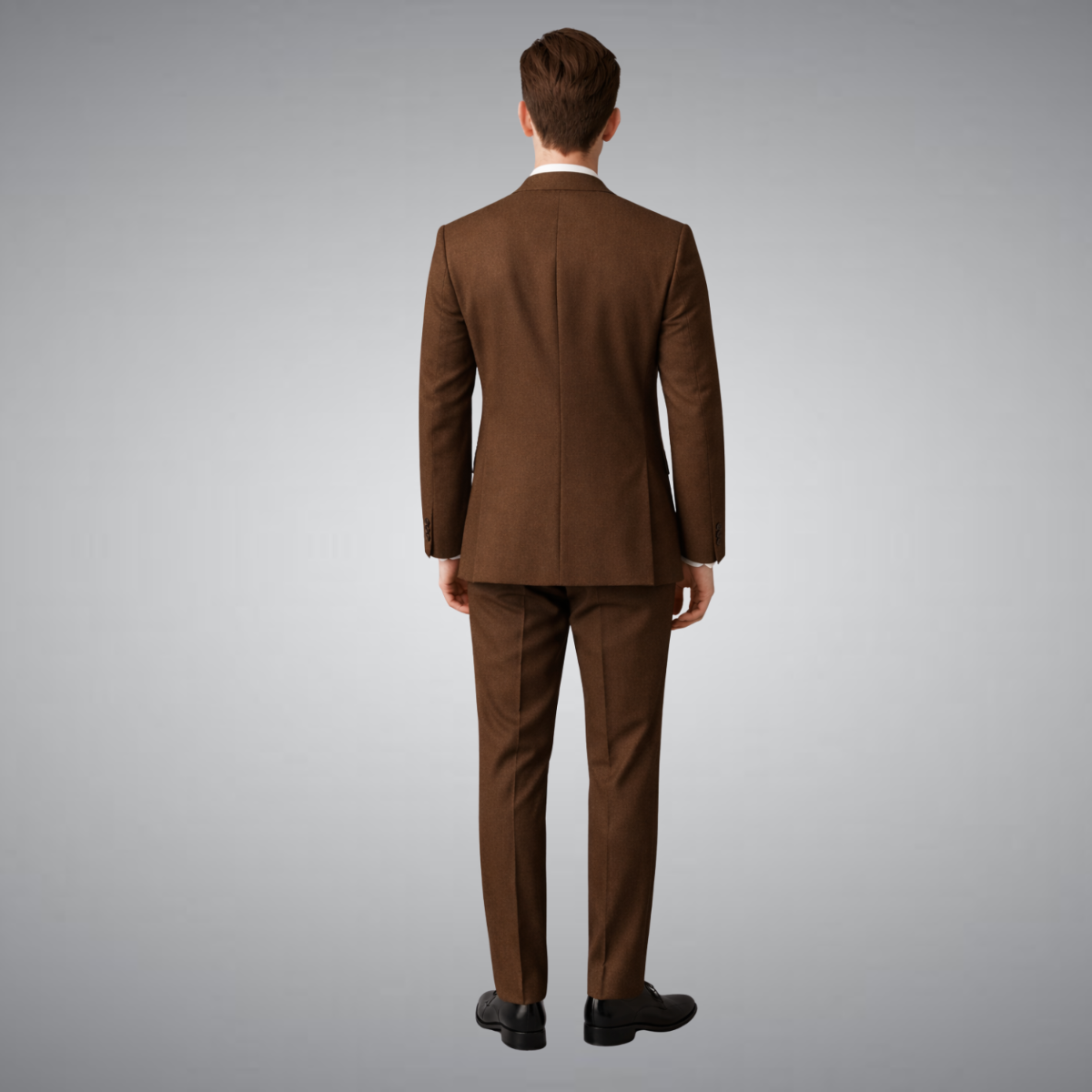 men,s brown suit