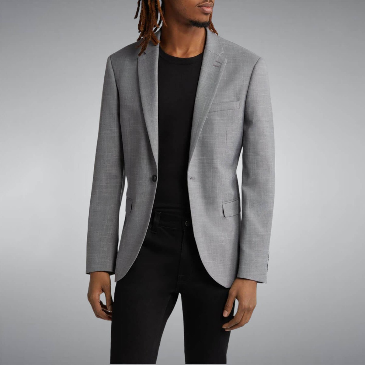 grey sports coat
