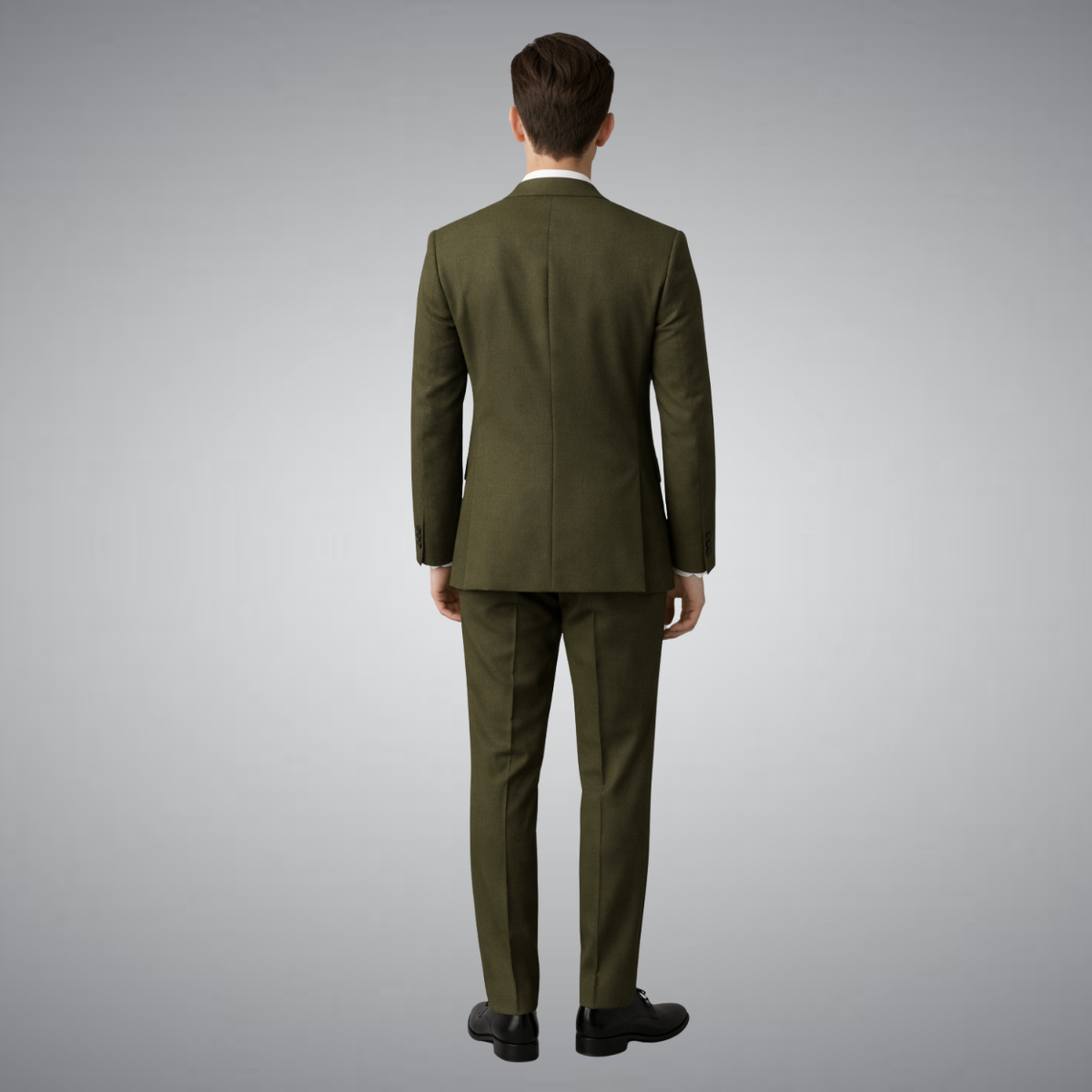 olive green suit