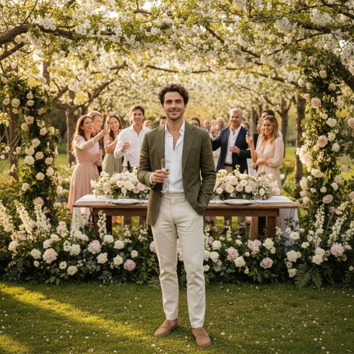 olive green sports coat for men