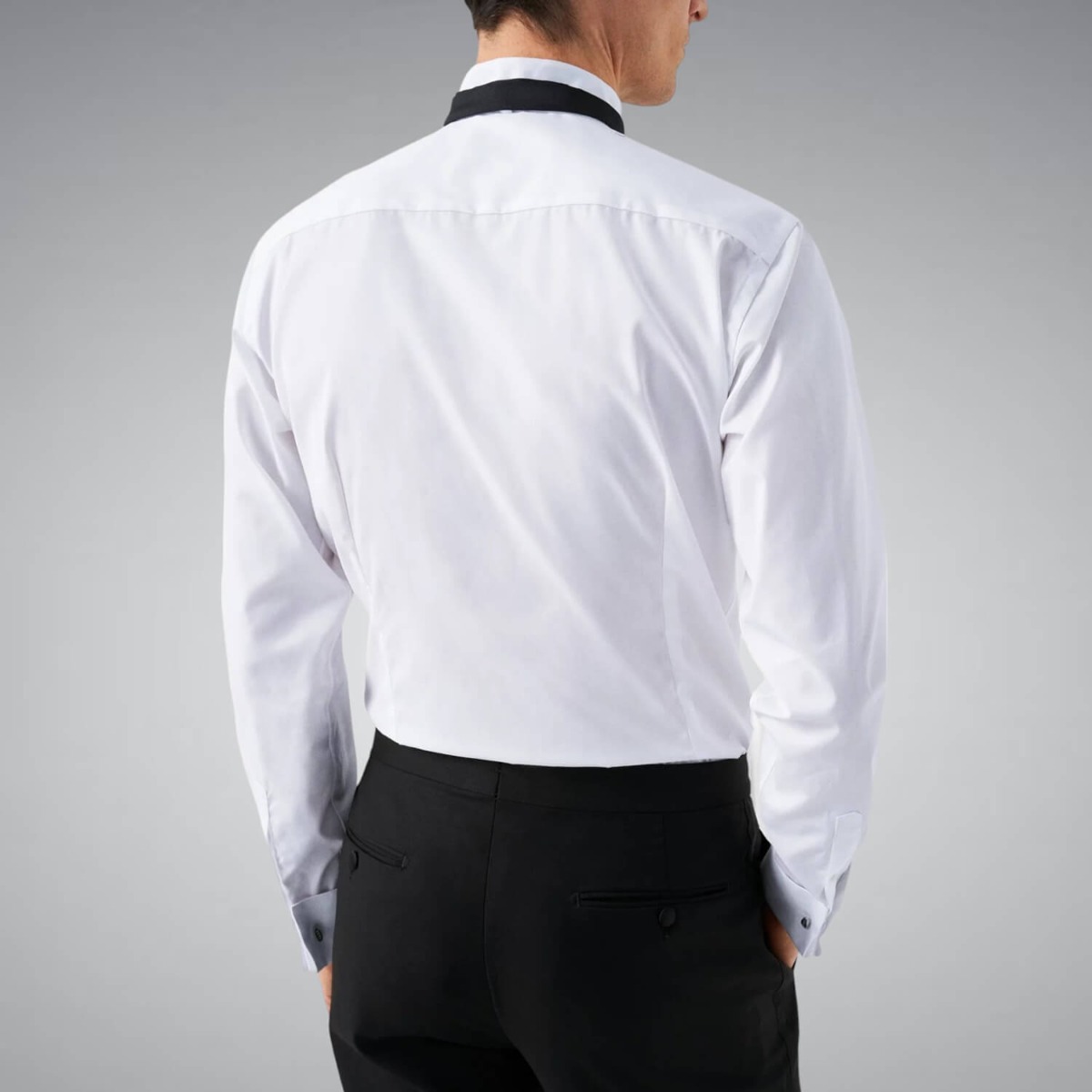 tip collar tuxedo shirt