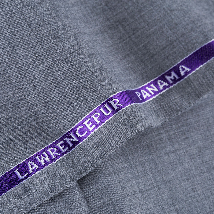 Plain Grey Wool Blend  Poly Wool, Panama Classic, Trousering Fabric  + $35.00