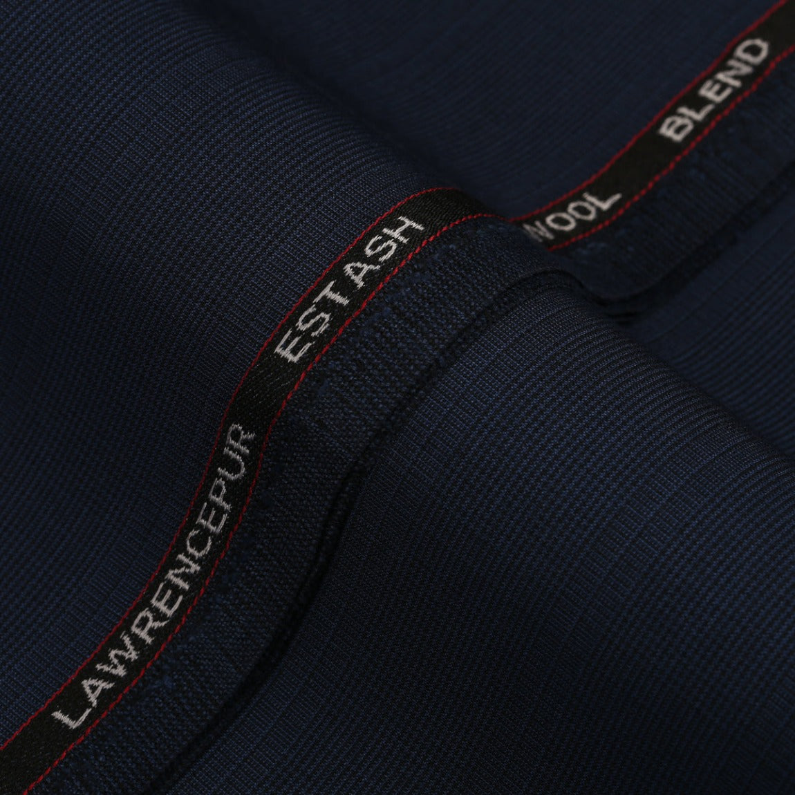 Windowpane Checks-Prussian Blue, Wool Blend, Estash Suiting Fabric  + $125.00