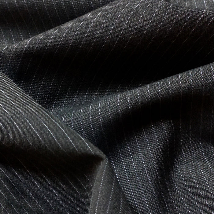 Stripes Grey, Wool Blend, Centurian Classic, Trousering Fabric  + $45.00
