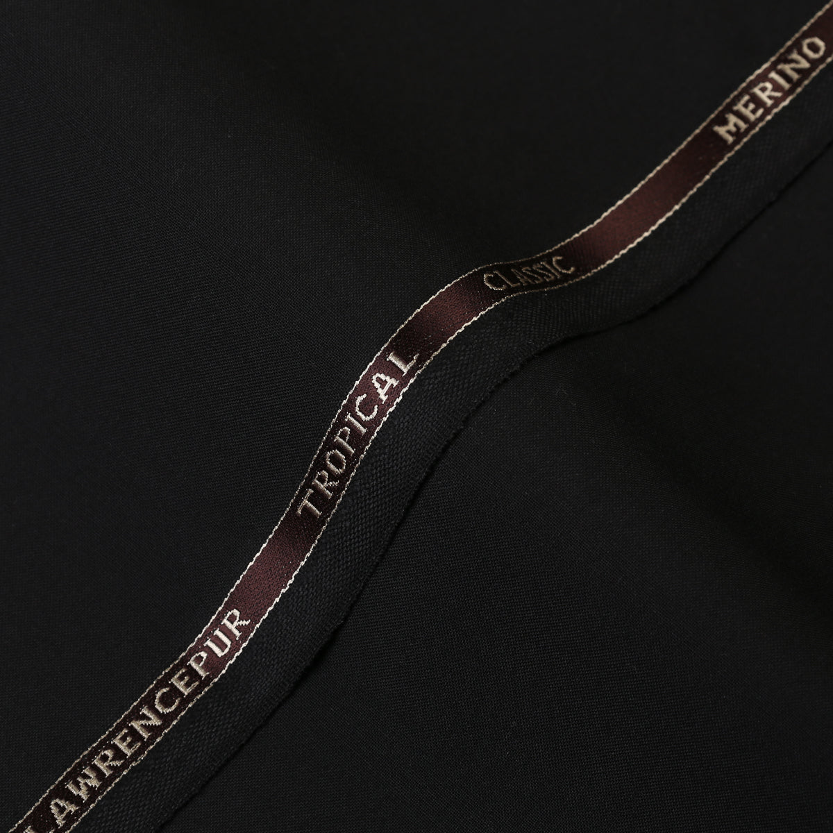 Plain-Black, Tropical Classic Wool Blend  Poly Wool Suiting Fabric  + $160.00