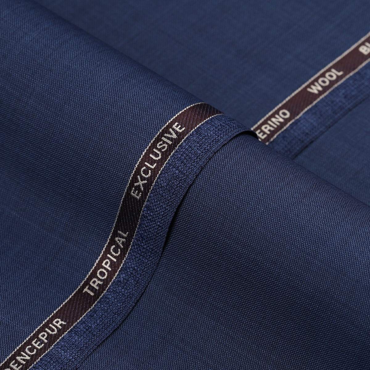 Textured Twill-Yale Blue, Wool Blend, Tropical Exclusive Suiting Fabric  + $180.00