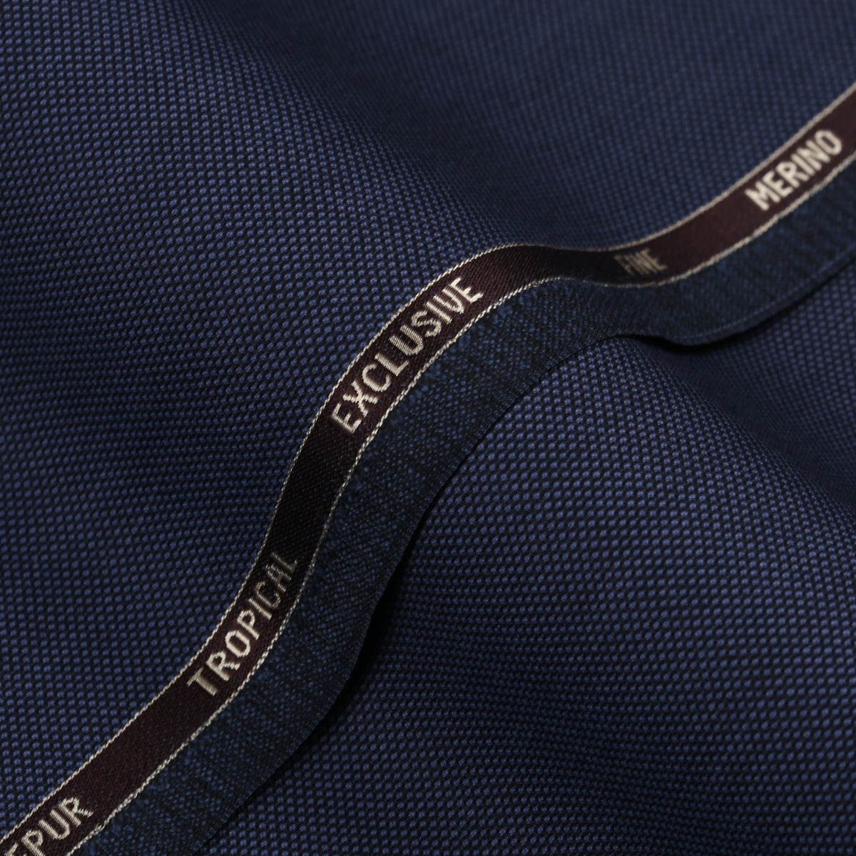 Bird Eye Textured-Prussian Blue, Wool Blend, Tropical Exclusive Suiting Fabric  + $180.00