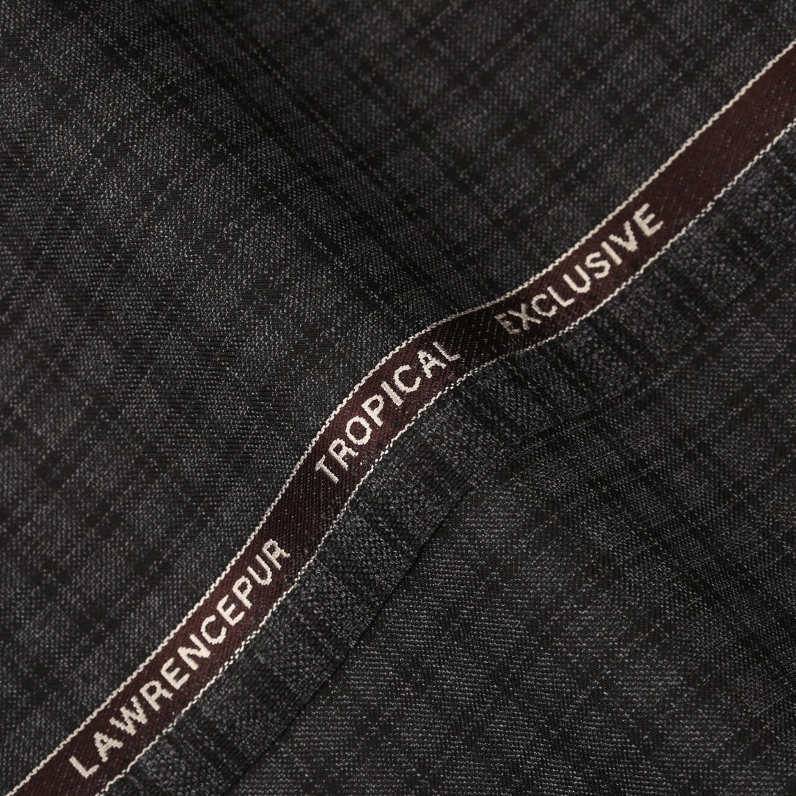 Windowpane Mini Checks-Dark Grey, Wool Blend, Tropical Exclusive Suiting Fabric  + $180.00