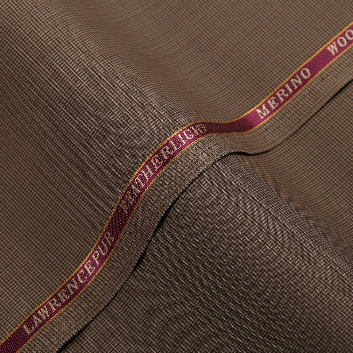 Micro Checks-Brown, Wool Blend, Featherlight Suiting Fabric  + $130.00